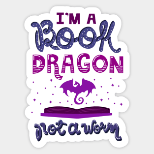 Book Dragon Sticker